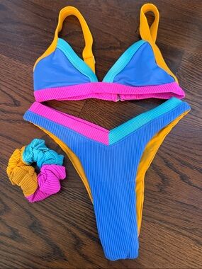 One One Swim Bikini and Scrunchie
